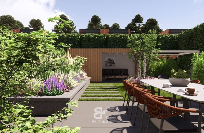 3D tuinontwerp kindvriendelijke tuin