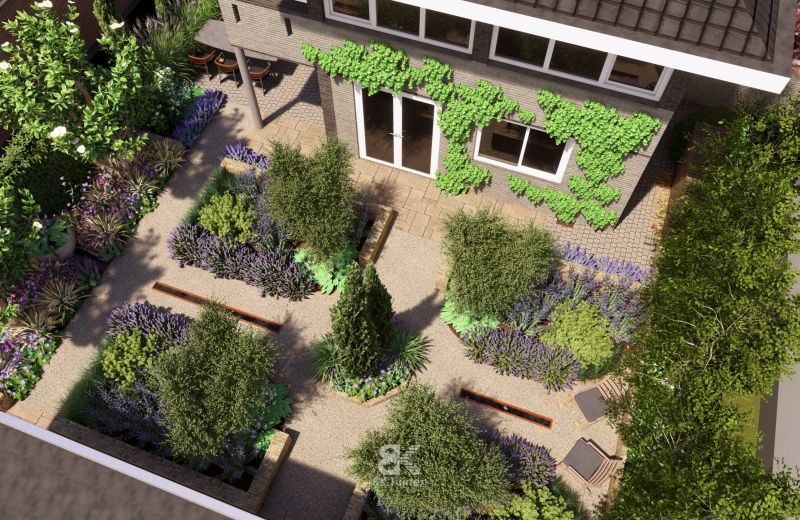 3D tuinontwerp mediterrane tuin